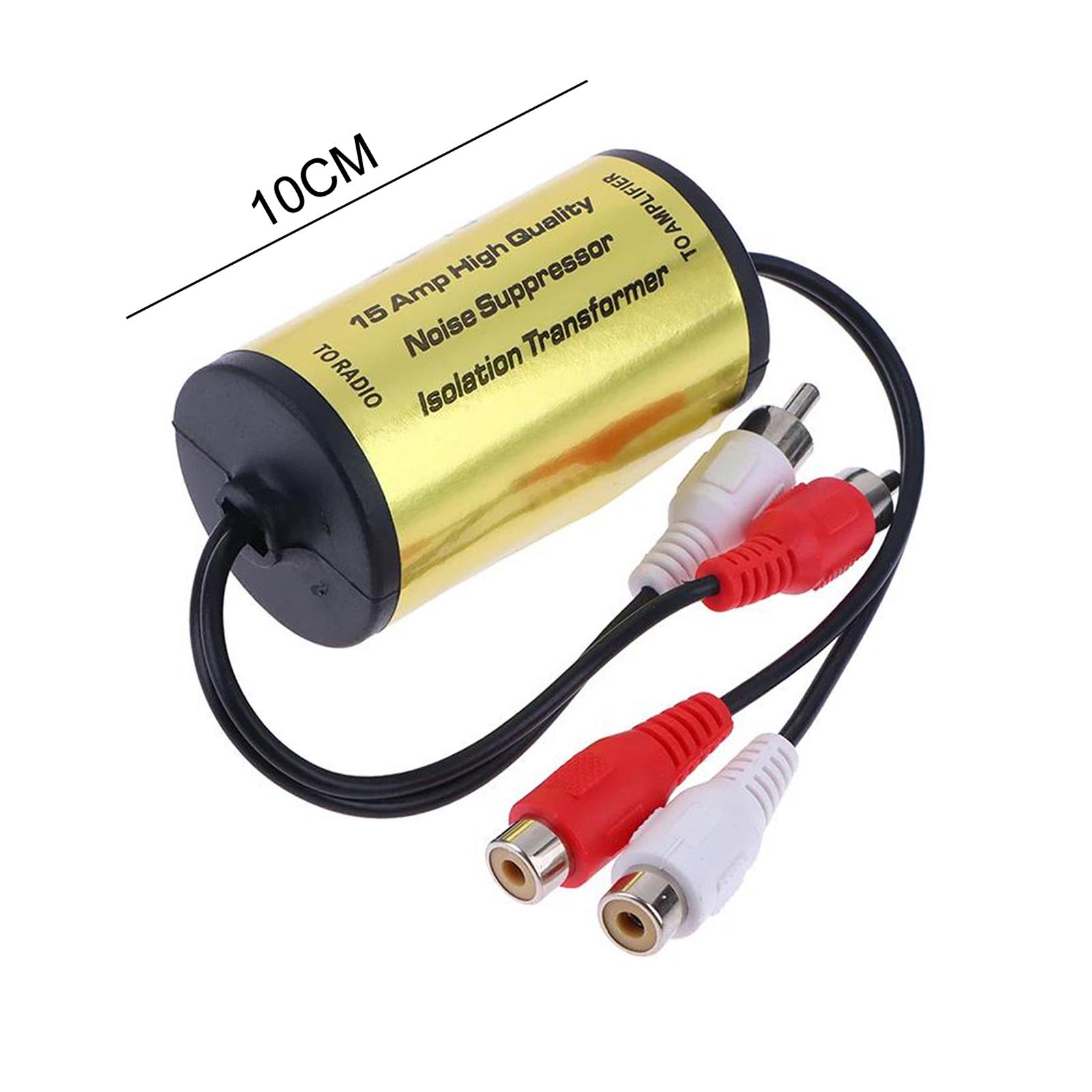 Audio Music Equalizer - ตัวกรองสัญญาณเสียง RCA ทั่วไป 15A ใช้แทนตัวลดสัญญาณรบกวนสำหรับเครื่องเสียงรถยนต์ เครื่องเสียงบ้าน