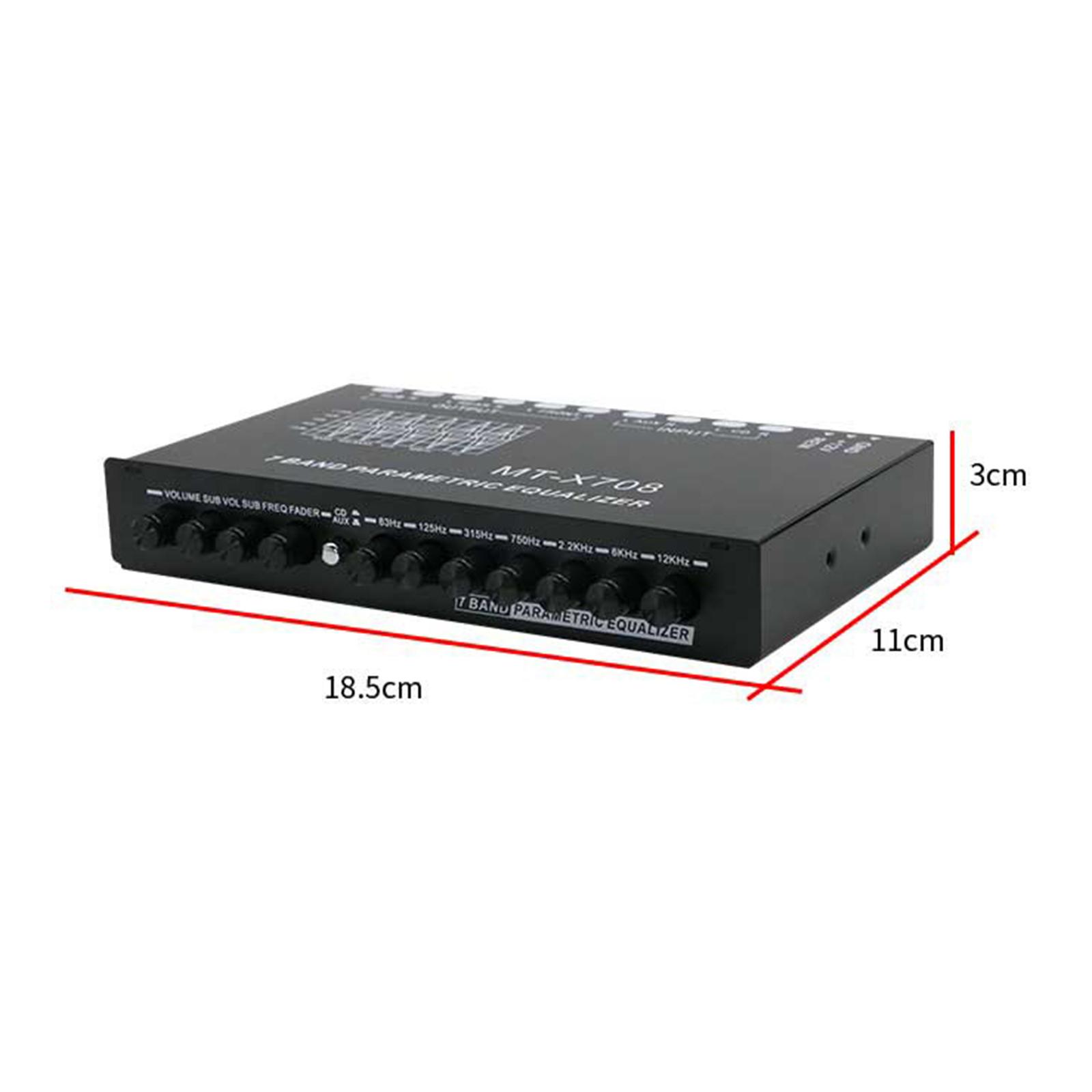 Audio Music Equalizer - อีควอไลเซอร์ 7 แบนด์ DC 12V พร้อมเอาต์พุตซับวูฟเฟอร์