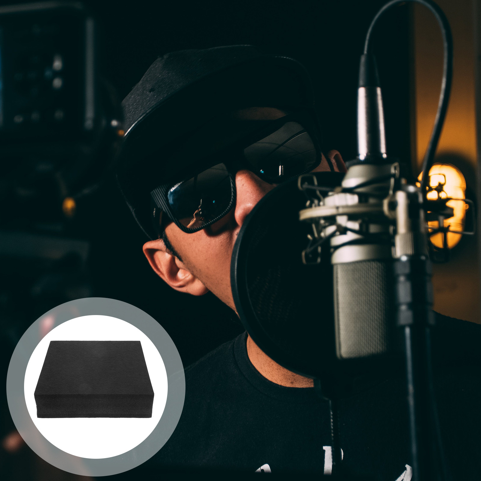 Studio Monitor Speaker - แผ่นรองกันเสียงสำหรับลำโพงสตูดิโอ แผ่นโฟมรองลำโพงซับวูฟเฟอร์ แท่นวางลำโพงกันเสียงสะท้อน แผ่นลดเสียงรบกวน