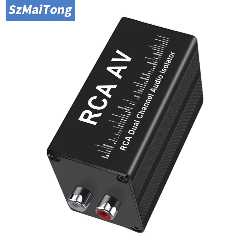 Audio Music For - ตัวกรองสัญญาณเสียงระดับมืออาชีพ ตัวแยกสัญญาณกราวด์ลูป 2 ช่อง RCA แบบพกพา