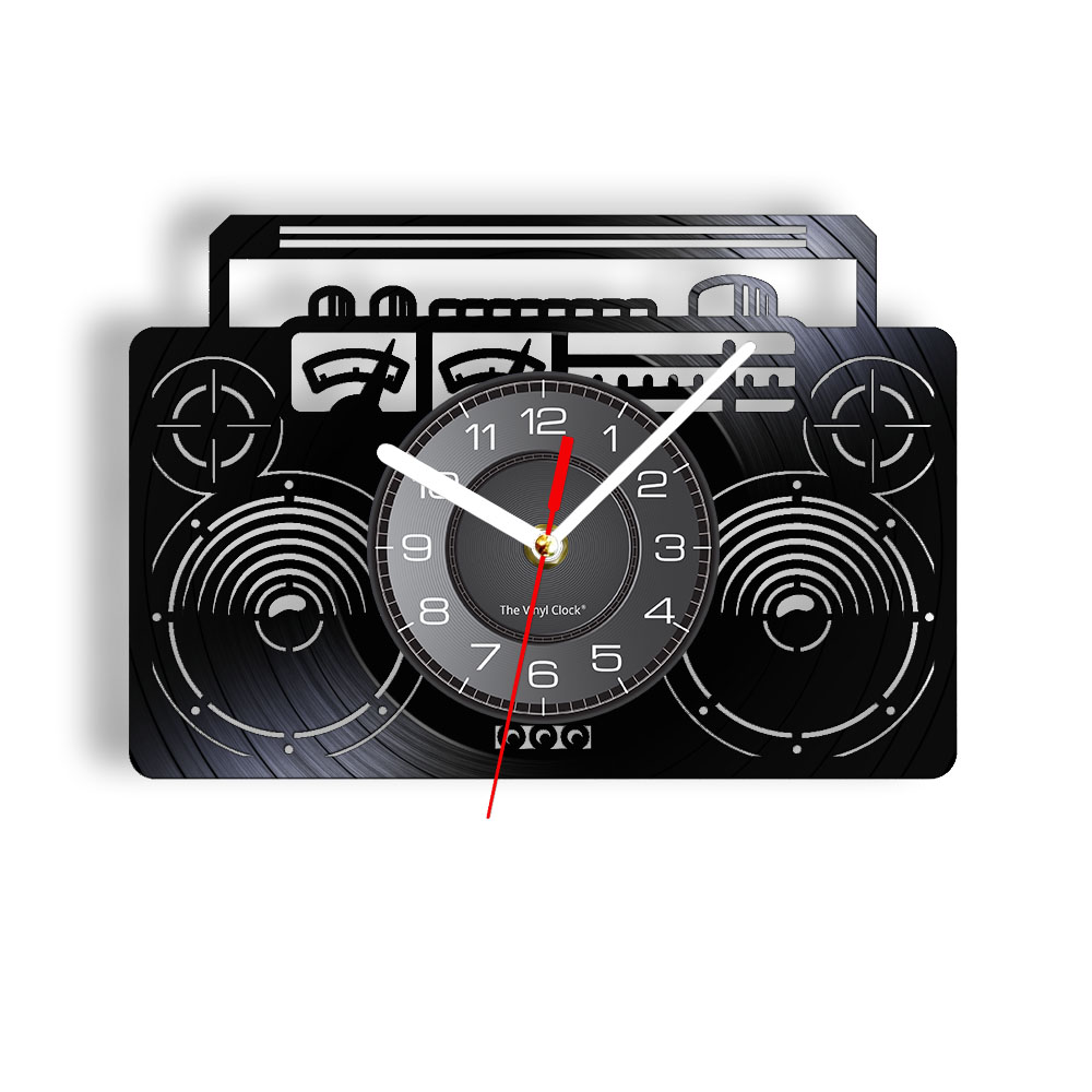 Audio And Music Separate - Boombox วิทยุไวนิล LP นาฬิกา Ghetto Blaster