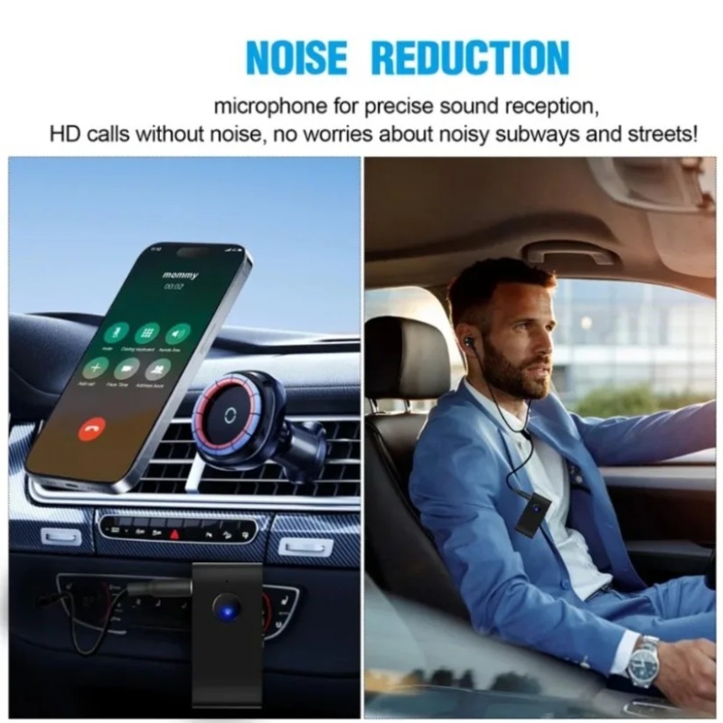 Audio Music Hifi - เครื่องรับสัญญาณเสียงบลูทูธ 5.0 พร้อมหูฟังแบบมีสาย หูฟังขนาด 3.5 มม.