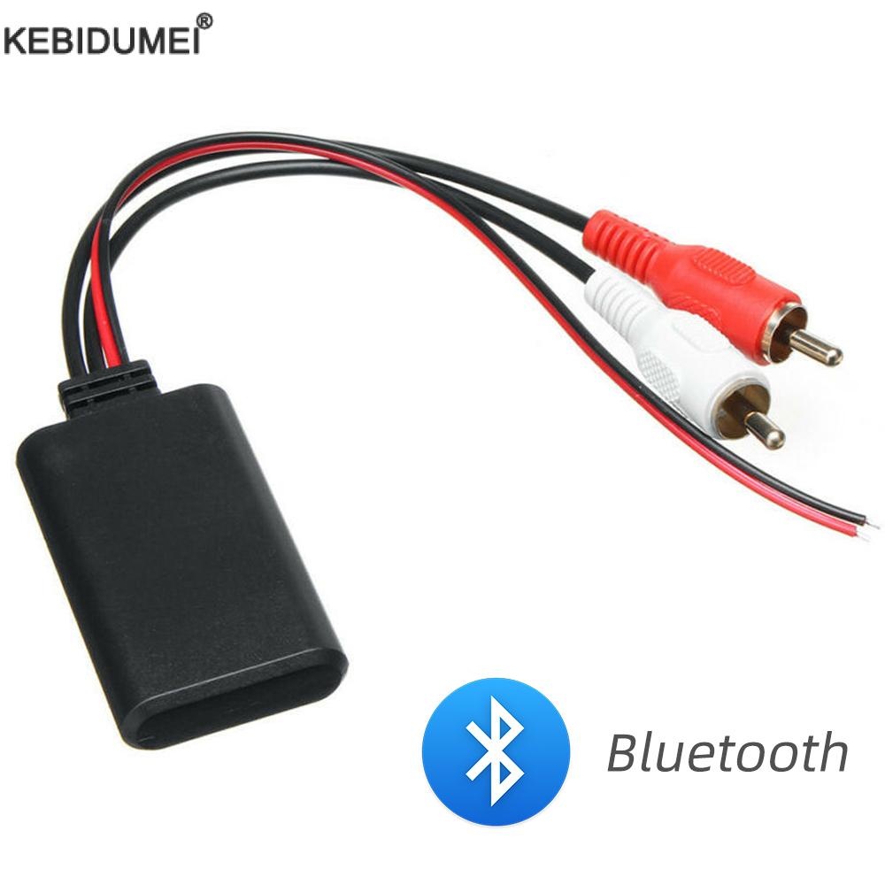 Audio Music Interface - รถไร้สาย 2 RCA โมดูลรับสัญญาณบลูทูธอะแดปเตอร์ AUX เครื่องเสียงเพลงสเตอริโอสําหรับ