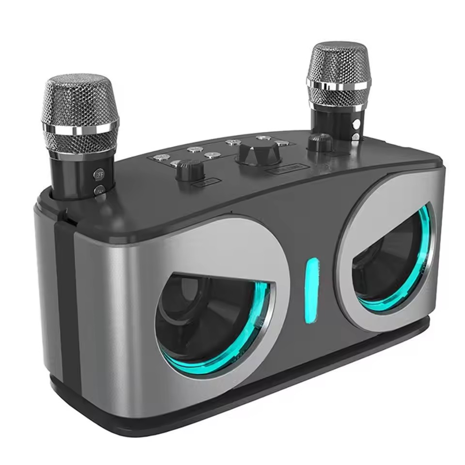 Audio Music System For Home - คาราโอเกะลำโพงบลูทูธไร้สายแบบพกพาพร้อมไมโครโฟนซับวูฟเฟอร์เครื่องเสียงทรงพลังกล่องเสียงเพลง Caixa De Som Audio Bocina