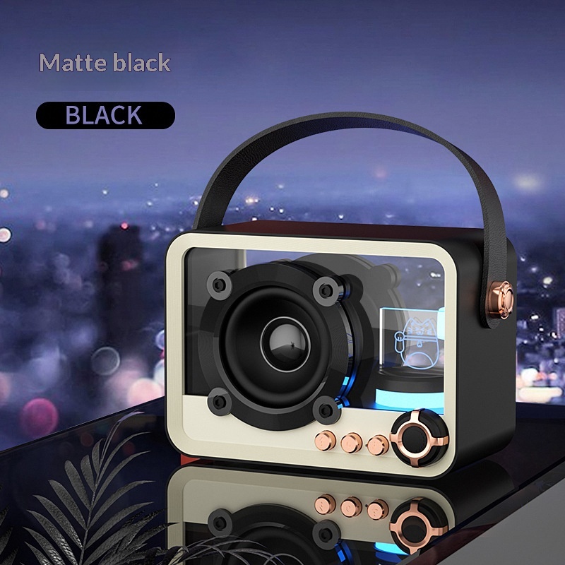 Audio Music Equalizer - ลำโพงไร้สายโปร่งใส Mecha Bluetooth แบบพกพา พร้อมไดอะแฟรมเบส ซับวูฟเฟอร์