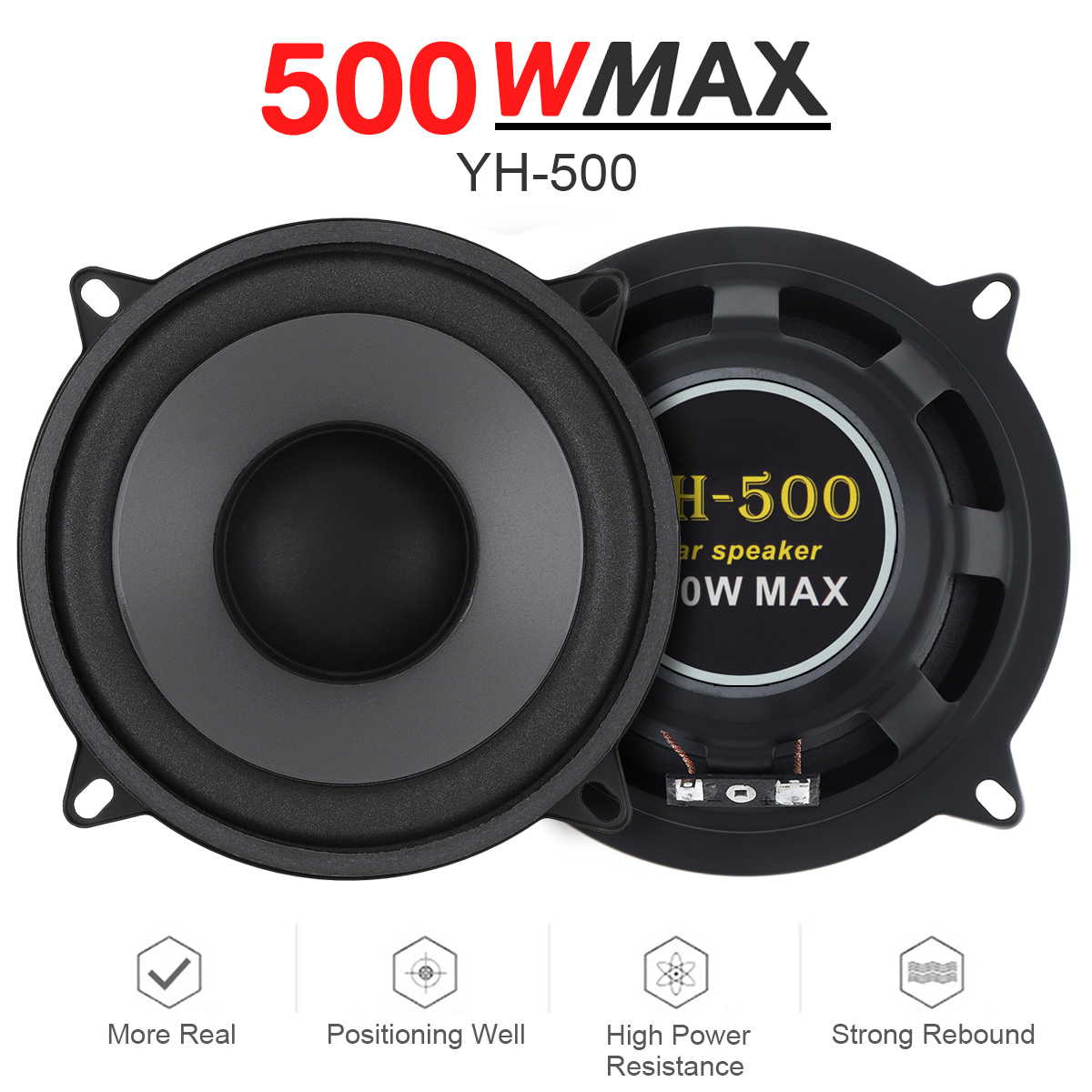 5 นิ้ว 400 W/500 W 2-Way รถ Hi - Audio Universal Music บทวิจารณ์และราคา