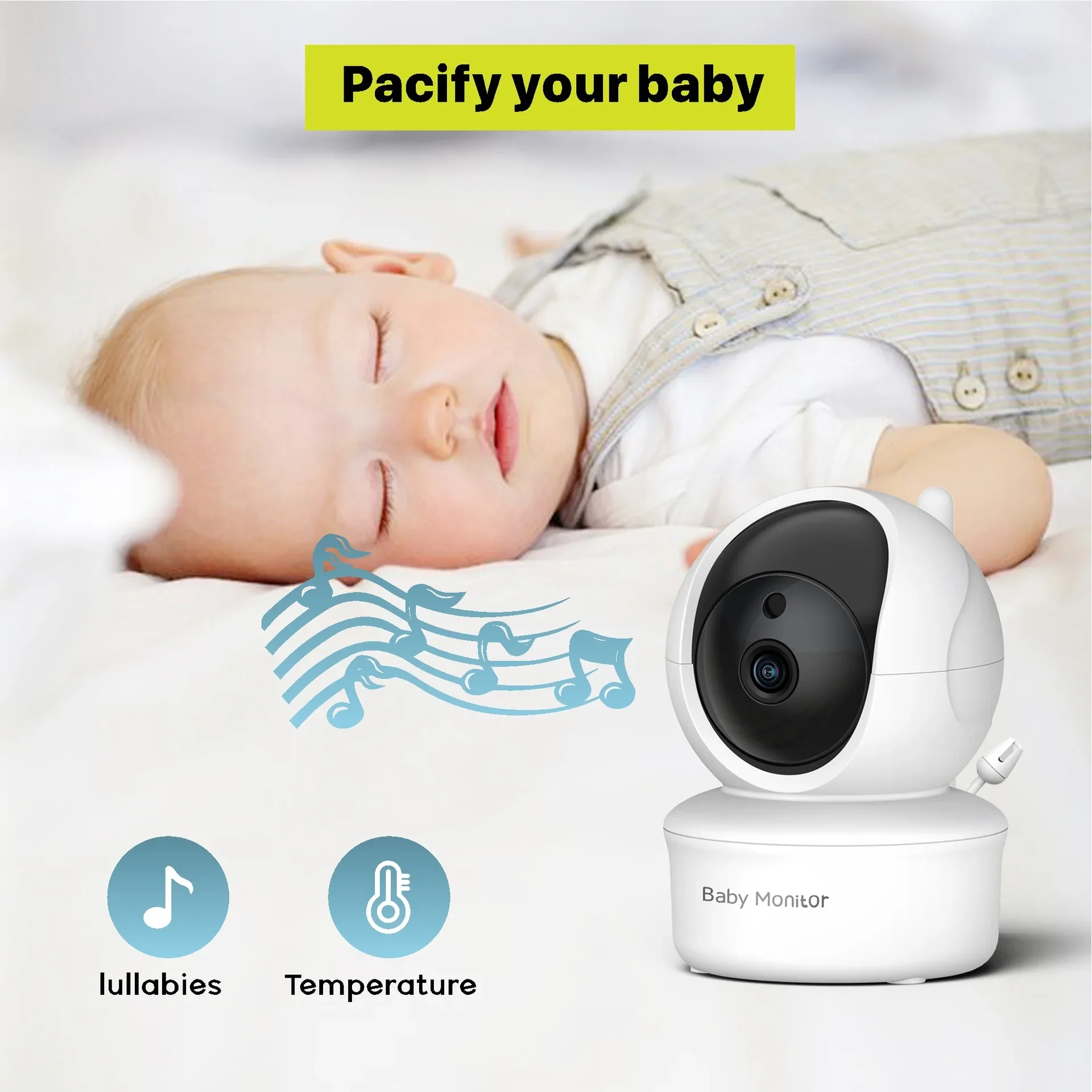 5.0 นิ้ว Video Baby Monitor พร - Audio Music Kids บทวิจารณ์และราคา