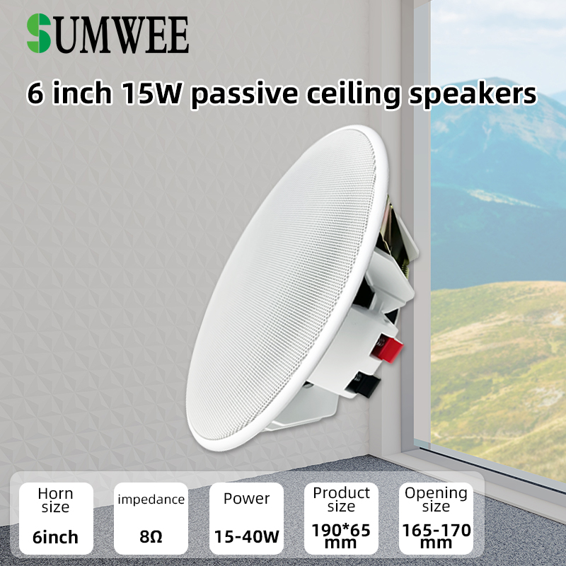ลำโพงติดเพดานขนาด 6 นิ้ว 8 โอห - Audio Music System For Home บทวิจารณ์และราคา