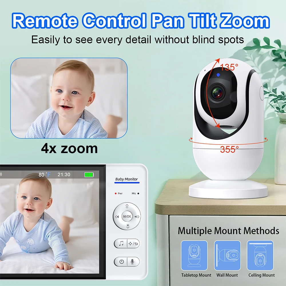 ไม่มี WiFi 7 นิ้ว Baby Monitor - Audio Music Kids บทวิจารณ์และราคา