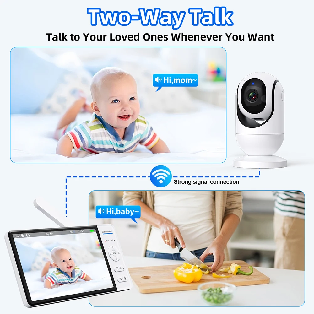 ไม่มี WiFi 7 นิ้ว Baby Monitor - Audio Music Kids บทวิจารณ์และราคา