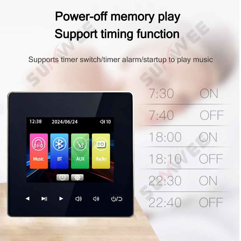 แผงเพลงติดผนังสำหรับบ้าน โรงแร - Audio Music System For Home บทวิจารณ์และราคา