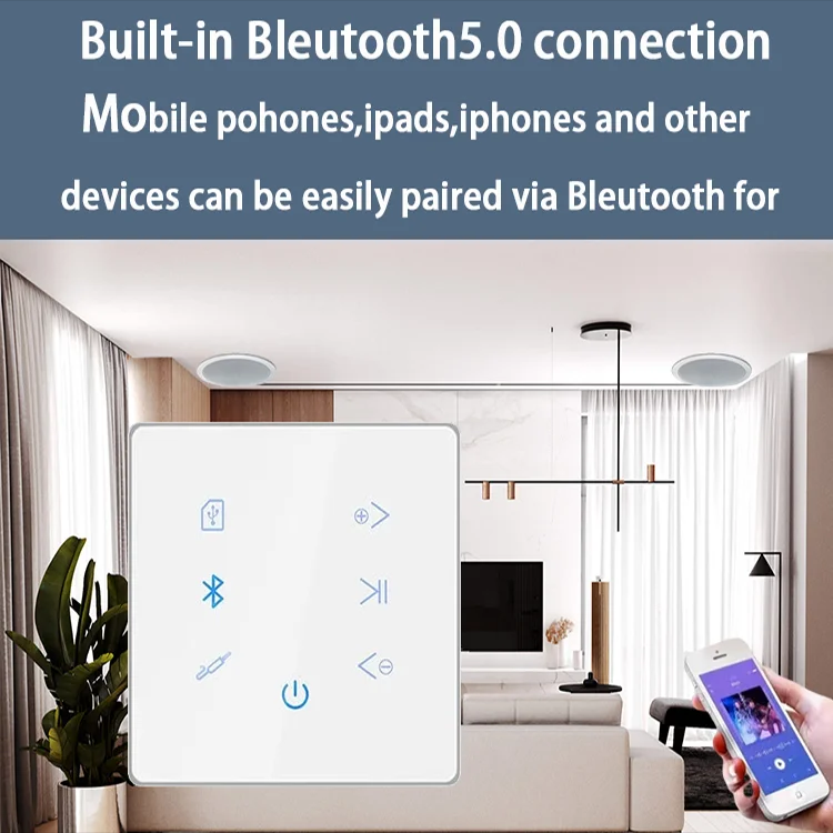 เครื่องขยายเสียงติดผนังบลูทูธส - Audio Music System For Home บทวิจารณ์และราคา