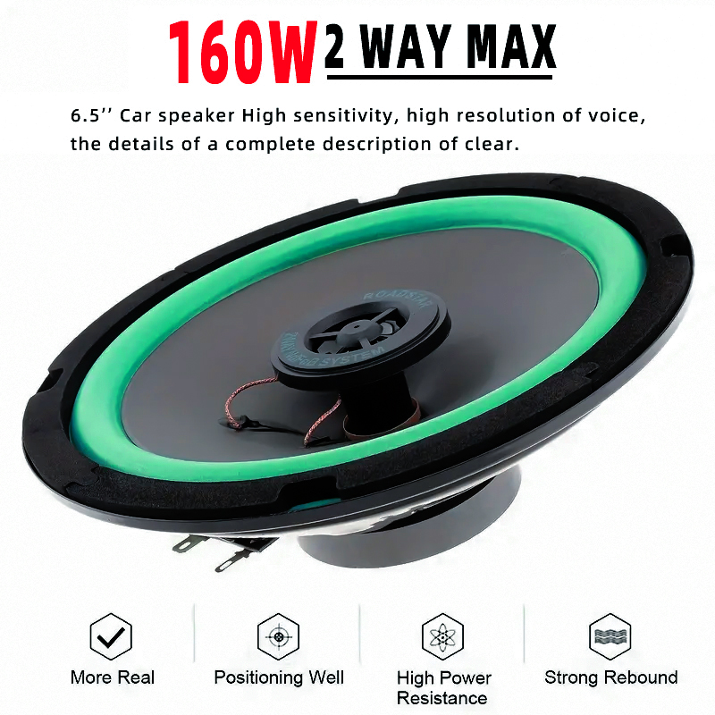1PC 160W 6.5 นิ้วรถลําโพง HiFi - Audio Universal Music บทวิจารณ์และราคา