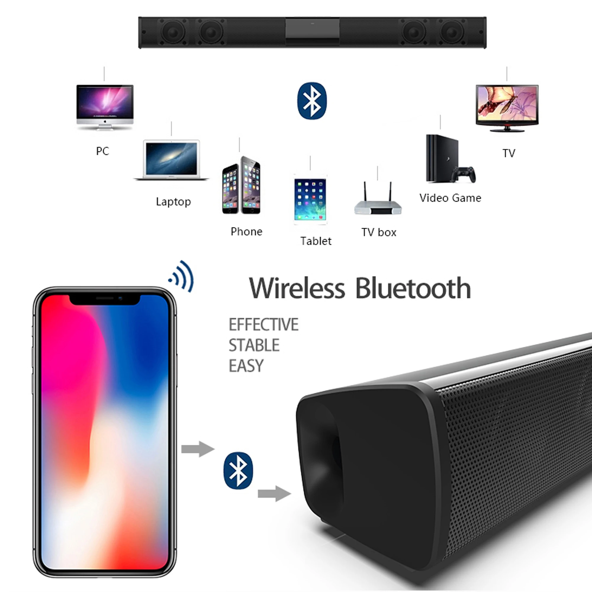 แถบเสียงพลังสูง40W สำหรับทีวีค - Audio Music System For Home บทวิจารณ์และราคา