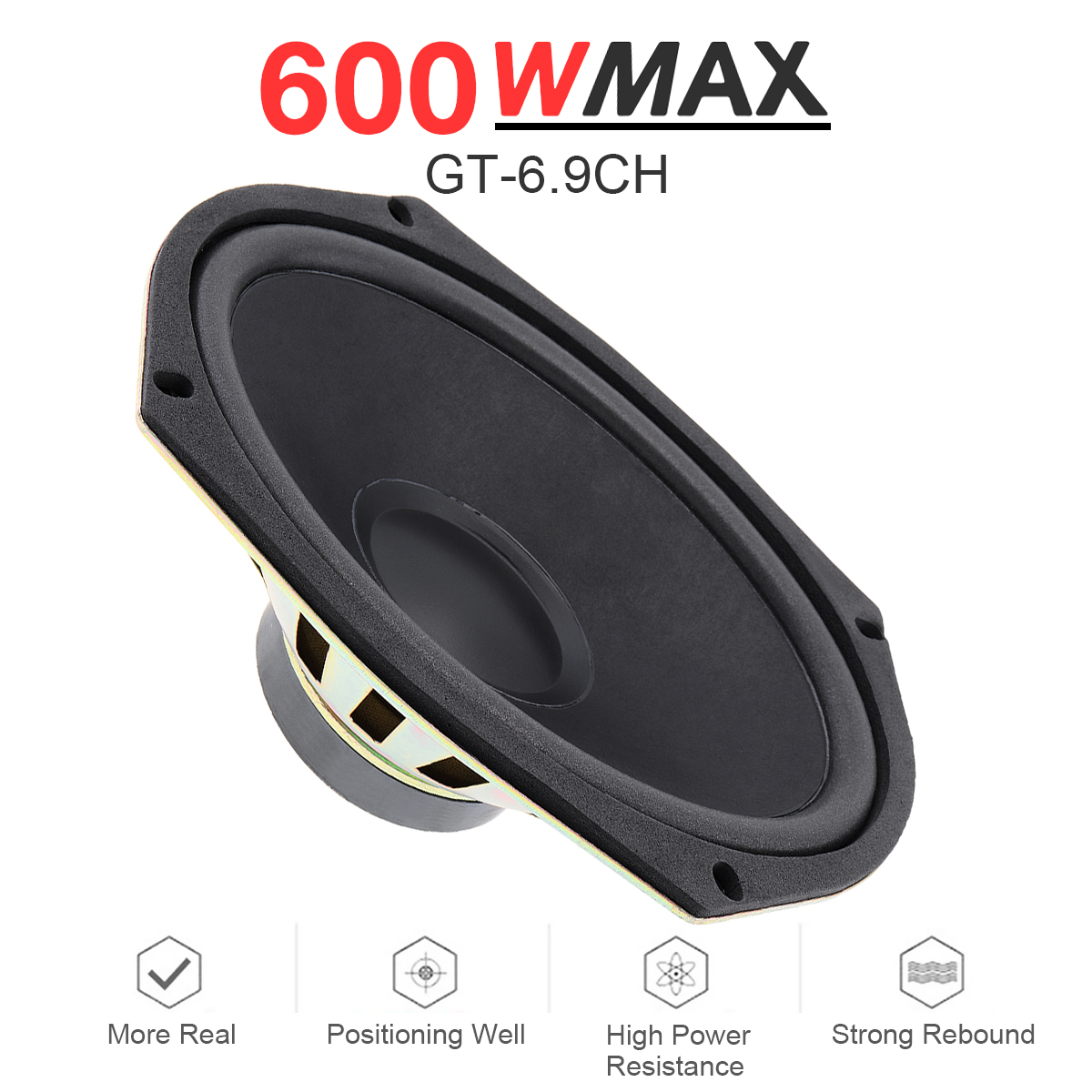 1/2ชิ้น6x9นิ้ว600W ลำโพงรถยนต์ - Audio Universal Music บทวิจารณ์และราคา