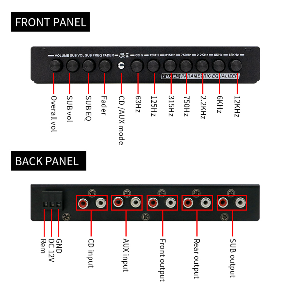 อีควอไลเซอร์รถยนต์7แบนด์อเนกปร - Audio Music Equalizer บทวิจารณ์และราคา