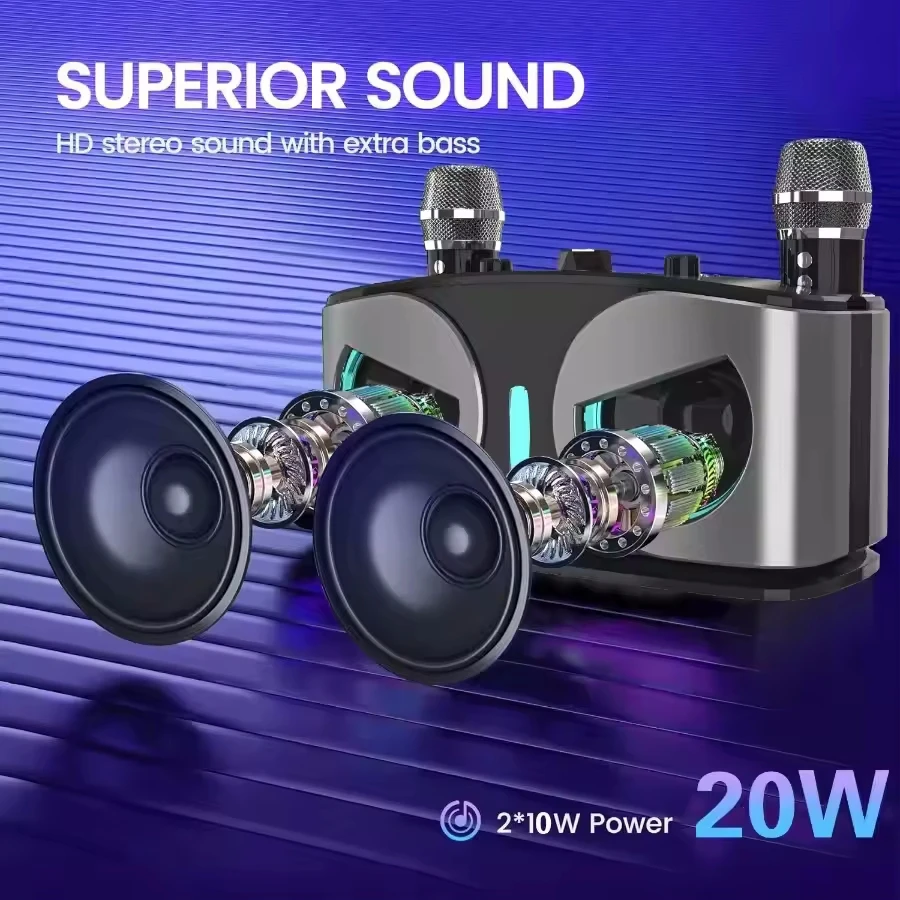 คาราโอเกะลำโพงบลูทูธไร้สายแบบพ - Audio Music System For Home บทวิจารณ์และราคา