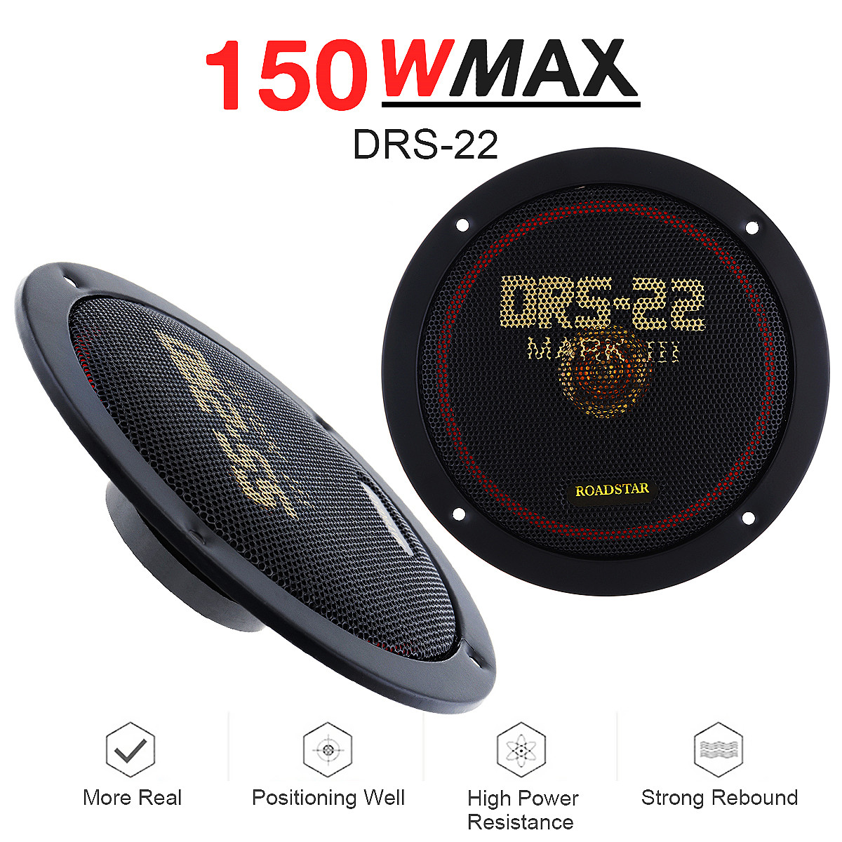2pcs 6.5 นิ้ว 12V 150W รถลําโพ - Audio Universal Music บทวิจารณ์และราคา
